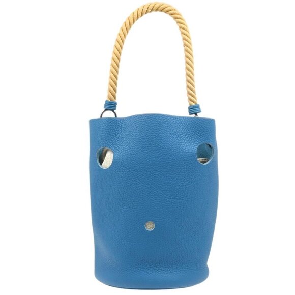 Hermes Blue Jean Taurillon Clemence Mangeoire MM Handbag - Picture 1 of 10